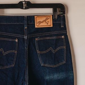 Vintage 70s Deep Blue Wrangler Deadstock Straight Leg High Waist Jeans
